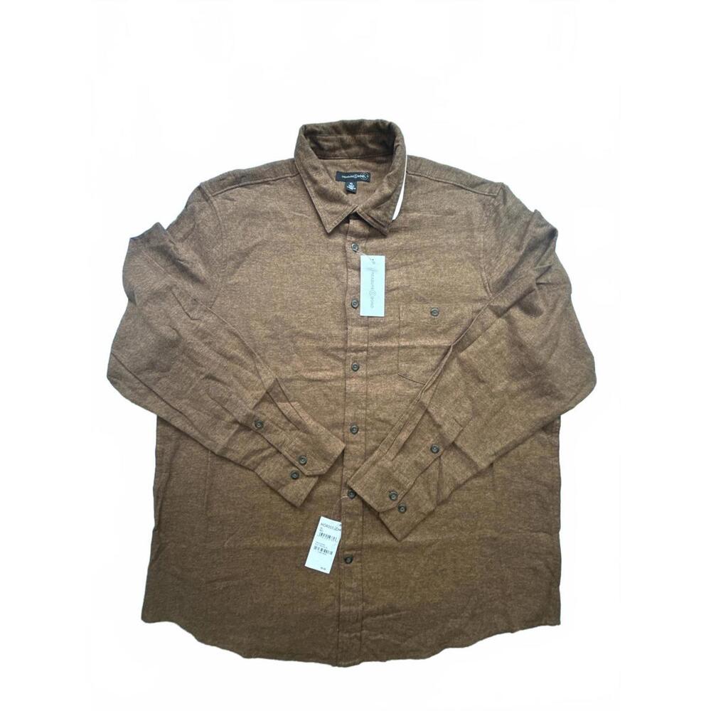 Treasure & Bond Men's Rust Argan Oil Button-Up Shirt XL